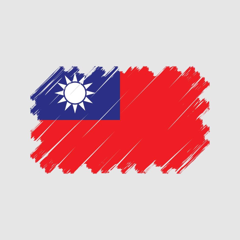 Vektor der Taiwan-Flagge. Nationalflagge