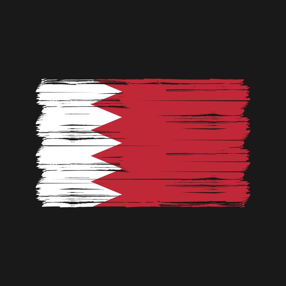 Bahrain flaggborste. National flagga vektor