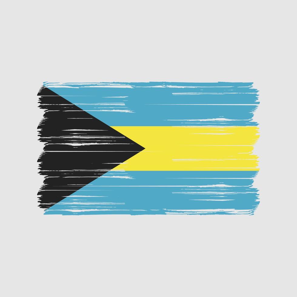 Bürste der Bahamas-Flagge. Nationalflagge vektor