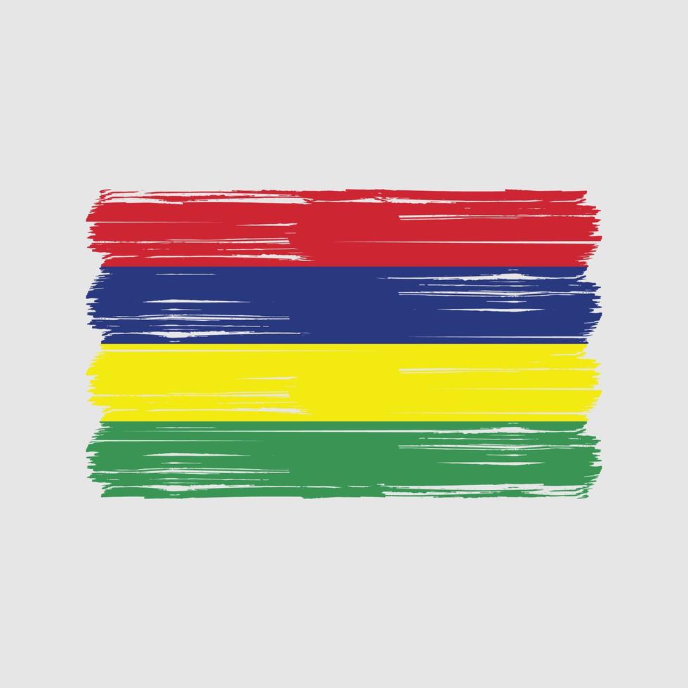 mauritius flagga borste. National flagga vektor