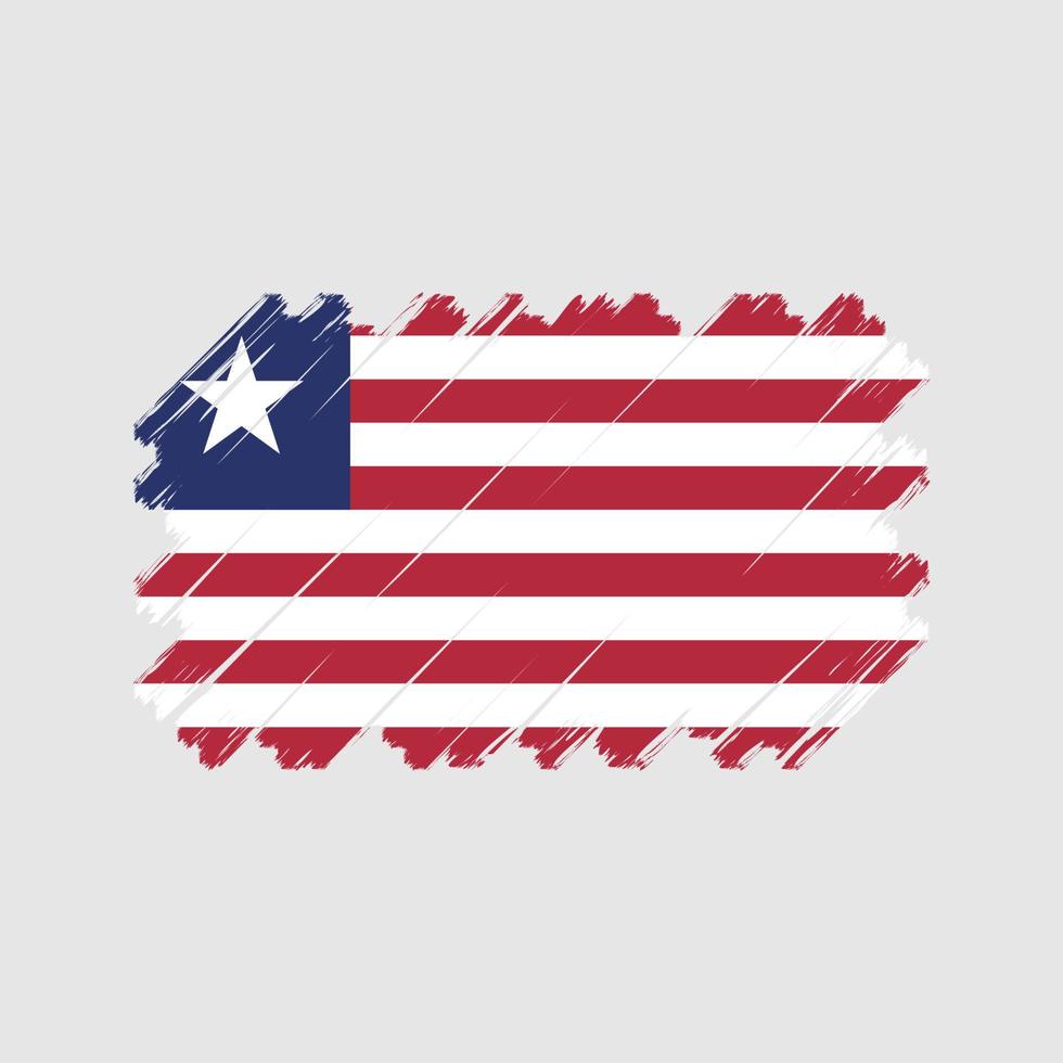 Liberia-Flaggenvektor. Nationalflagge vektor