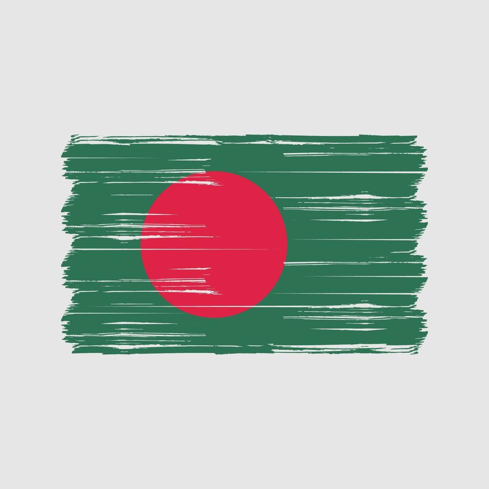 bangladesh flaggborste. National flagga vektor
