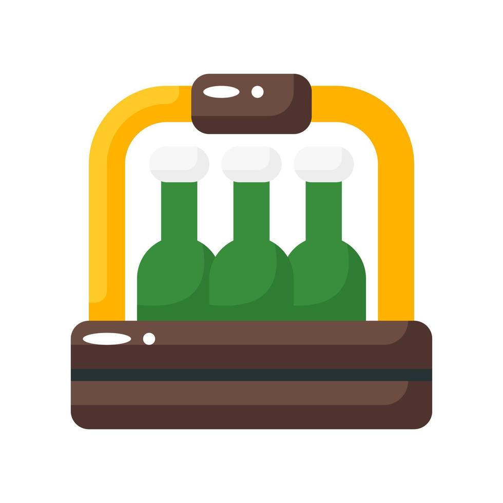 öl låda platt stil ikon. vektor illustration för grafisk design, hemsida, app