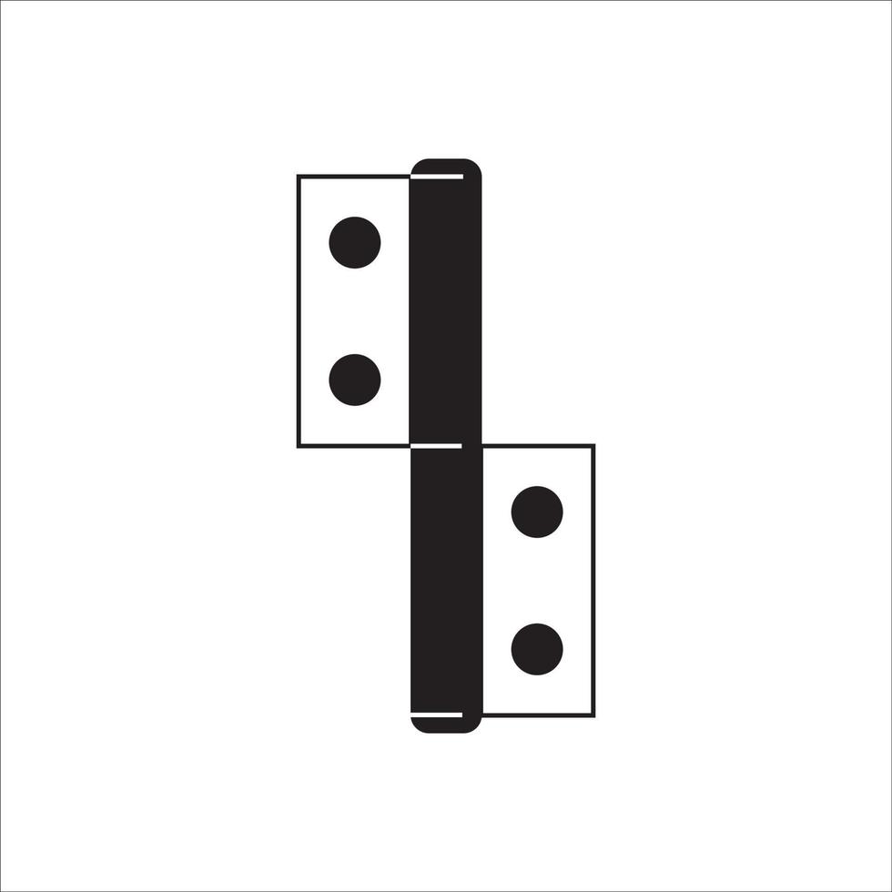 Bild von Scharnieren und Türriegel-Symbol-Logo-Vektor-Design vektor