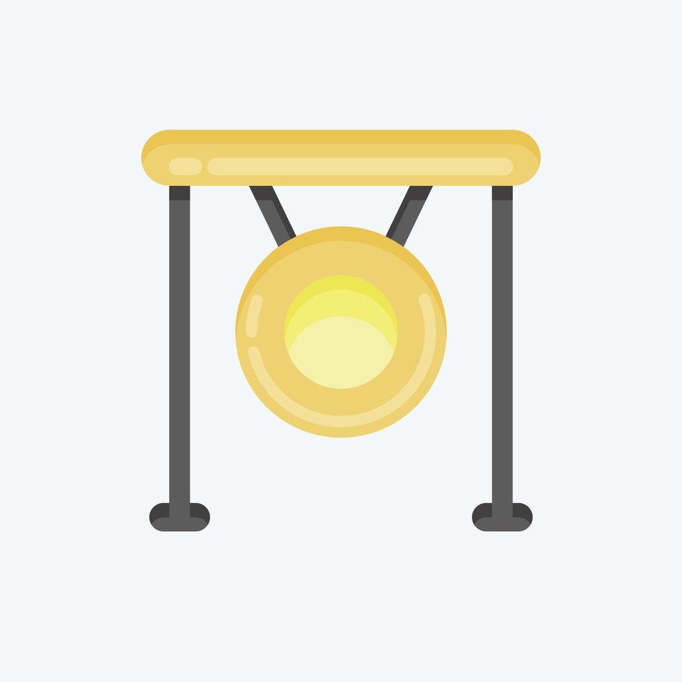 Icon-Gong. im Zusammenhang mit Kampfsportsymbol. flacher Stil. einfaches Design editierbar. einfache illustration.boxen vektor