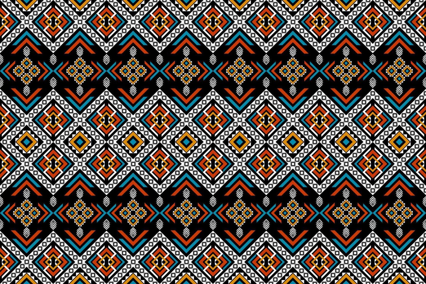 geometrisches ethnisches nahtloses Muster im Stammes-. stoff ethnische muster kunst. vektor