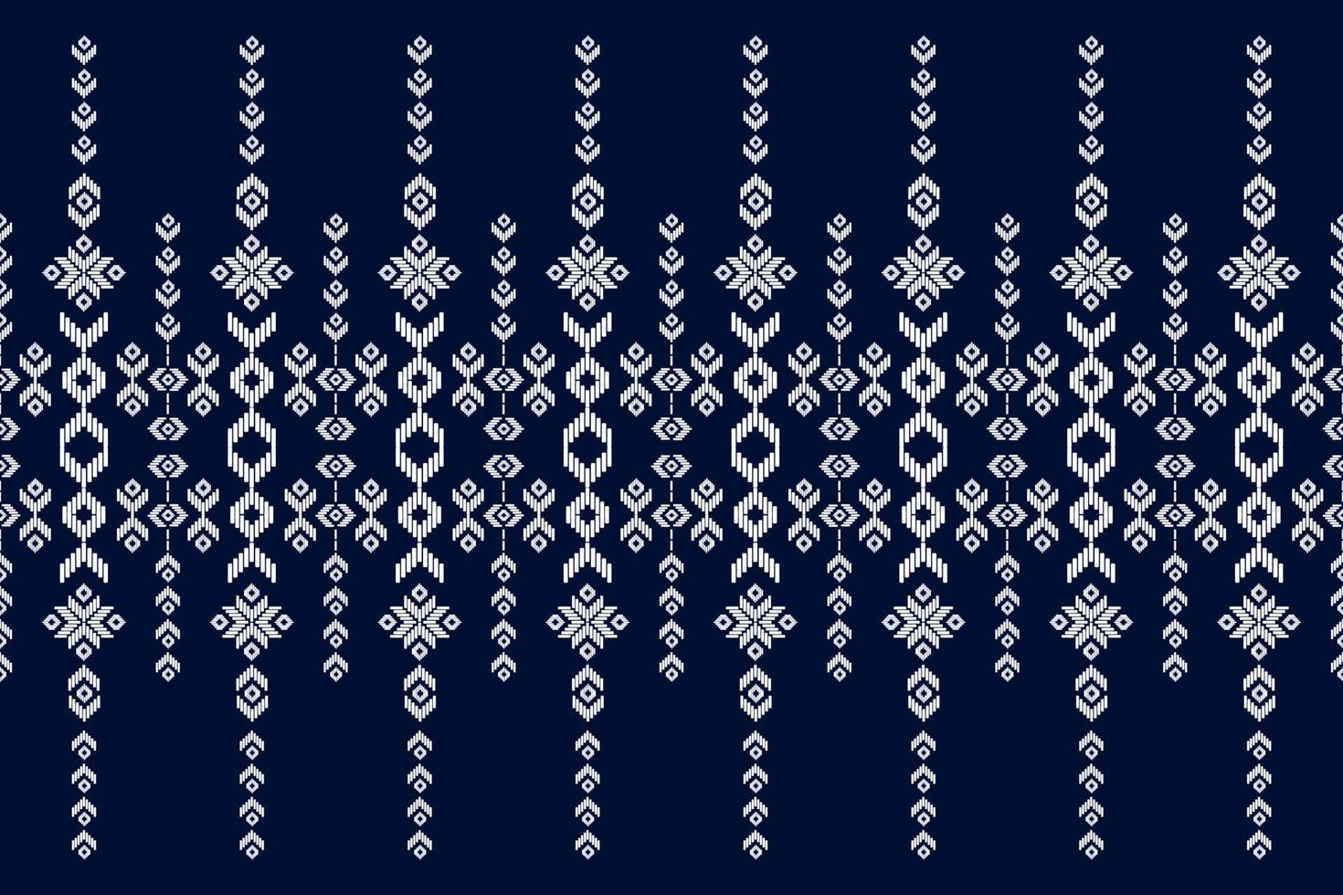 Stoff-Ikat-Musterkunst. geometrisches ethnisches orientalisches nahtloses muster traditionell. vektor