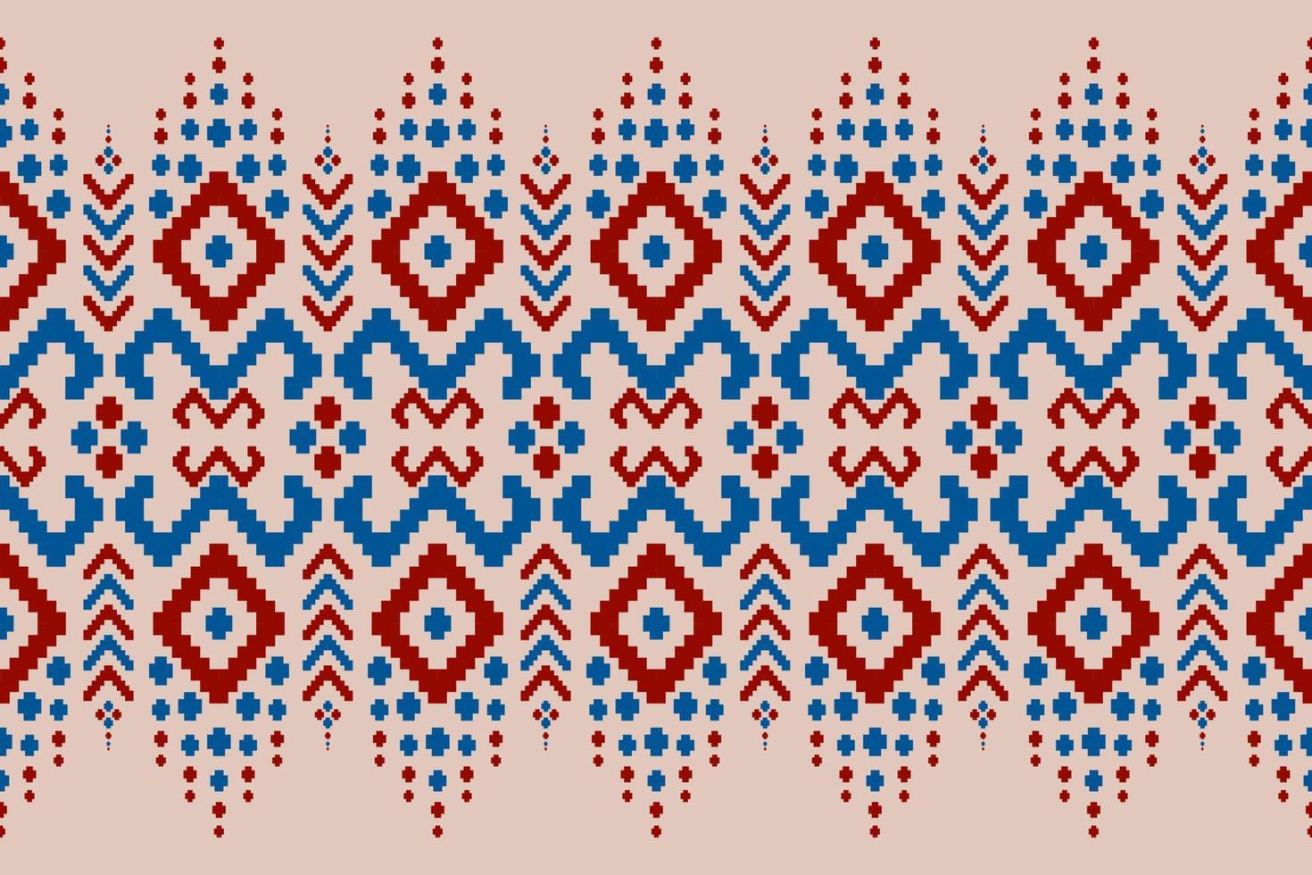 Teppich ethnische Ikat-Kunst. geometrisches nahtloses Muster im Stammes-. Stoff im mexikanischen Stil. vektor