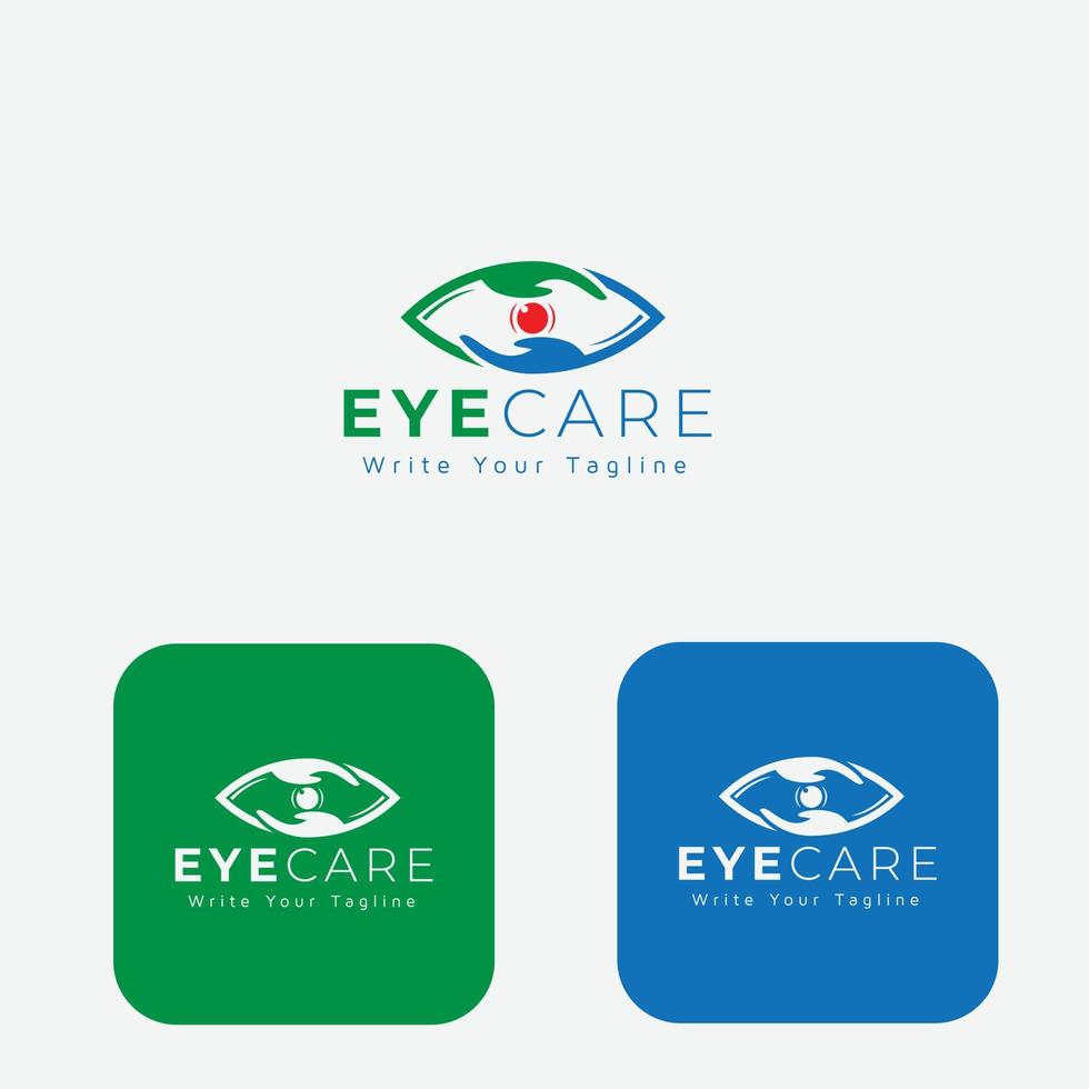 Eye-Vision-Logo-Design. flache minimale Augenlogo-Designvorlage vektor