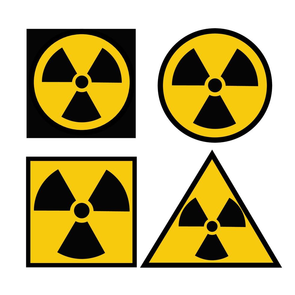 strålning fara vektor piktogram.joniserande strålning fara symbol