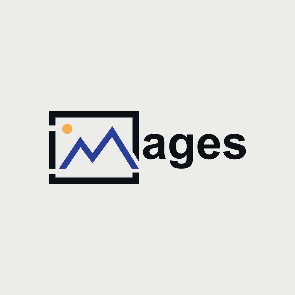 mobilelogo Designbilder mit Bildern von Landschaften, die dem Buchstaben m ähneln vektor