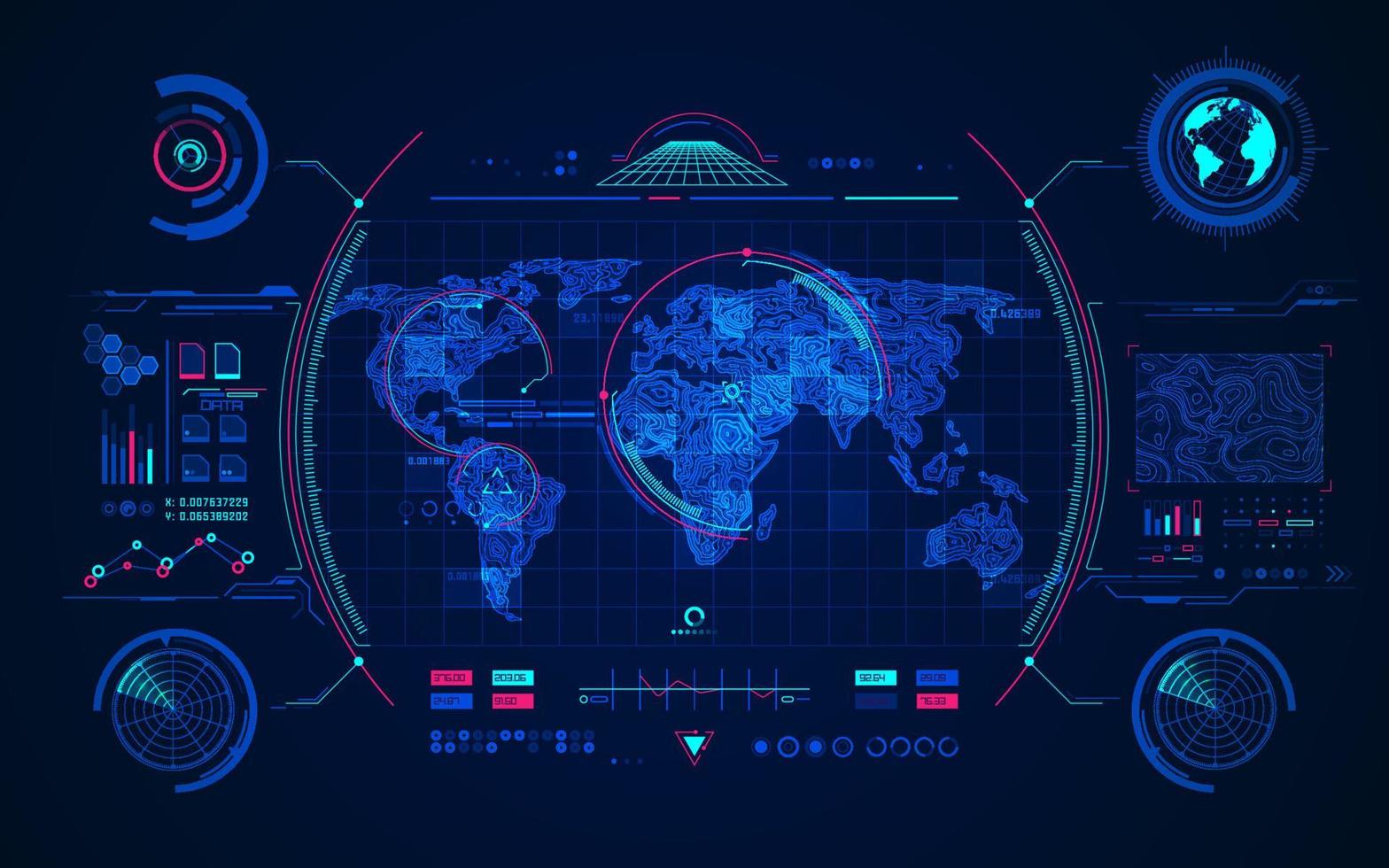 Radar-Terrain-Schnittstelle vektor