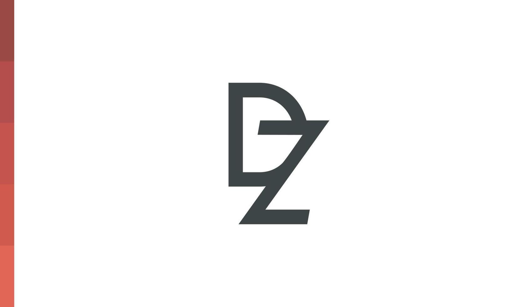 alfabetet bokstäver initialer monogram logotyp dz, zd, d och z vektor