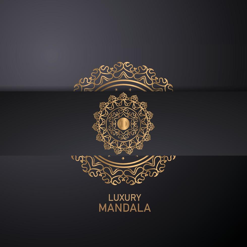 Sie haben eine luxuriöse Hochzeitskarte mit Mandala-Musterdesign geschickt vektor