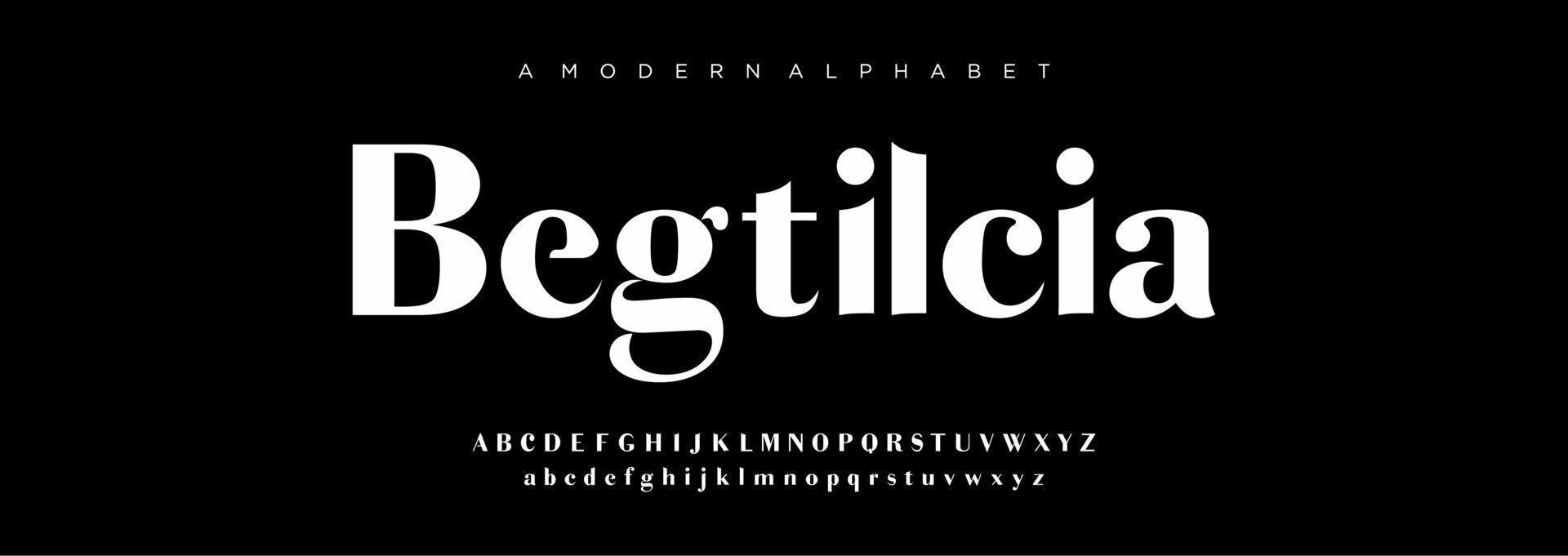 alfabet brev font elegant grymt bra vektor