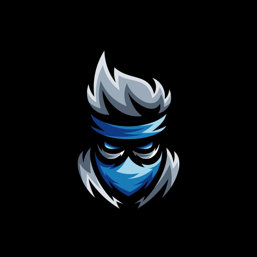 ninja maskot esport logotyp vektor mall, kreativ ninja logotyp design begrepp