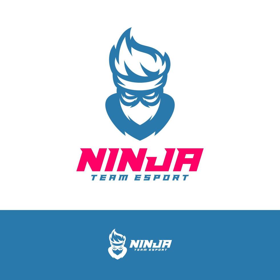 ninja logotyp vektor mall, kreativ ninja logotyp design begrepp