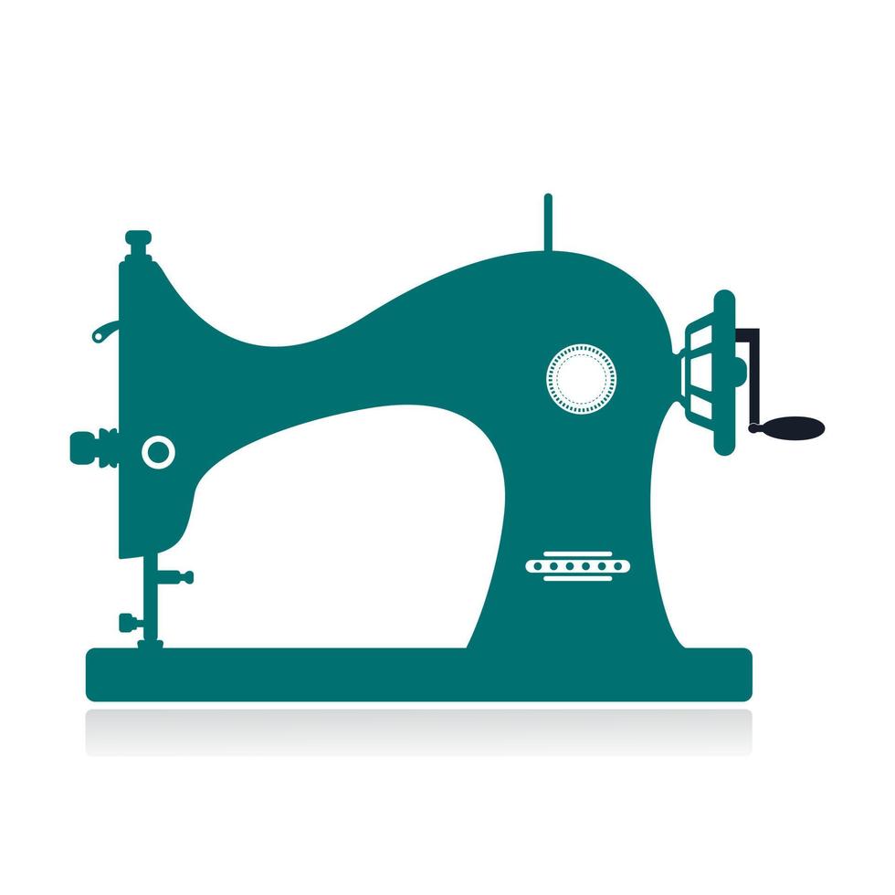 Vintage-Nähmaschine-Symbol. einfache Illustration der manuellen Nähmaschinenikone für das Webdesign lokalisiert auf weißem Hintergrund. vektor