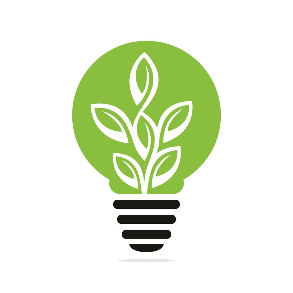 växt i Glödlampa lampa vektor mall design. växt växer i Glödlampa logotyp design.