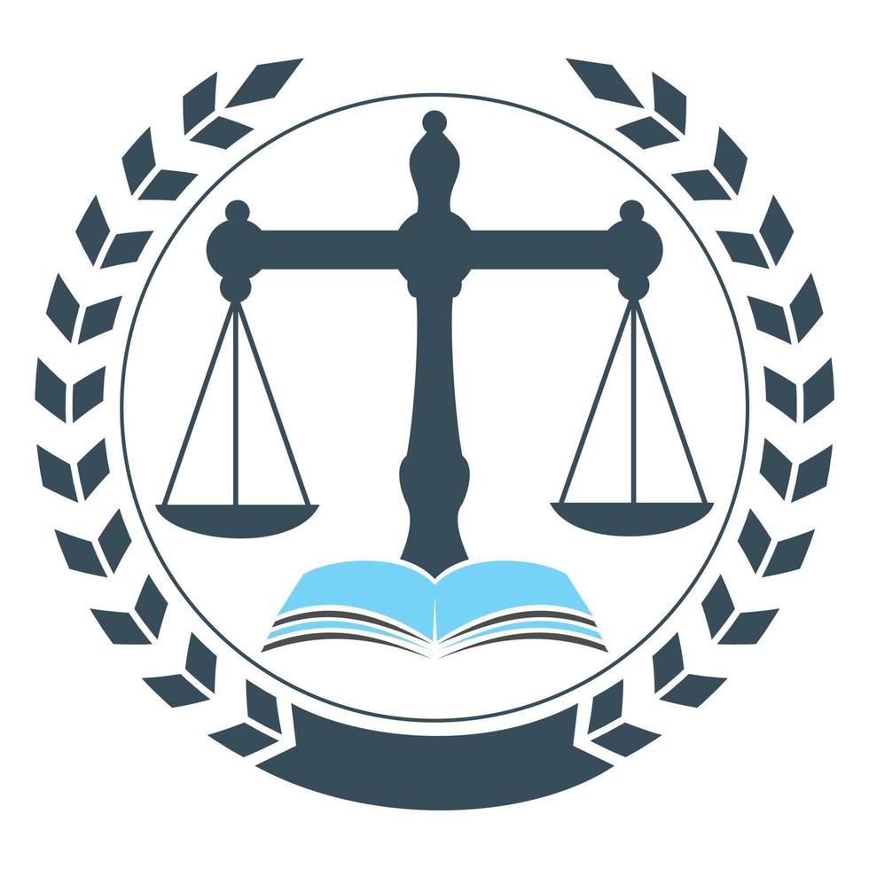 bildungsgesetz balance und anwaltsmonogramm-logo-design. Anwaltskanzlei und Büro-Vektor-Logo-Design. vektor