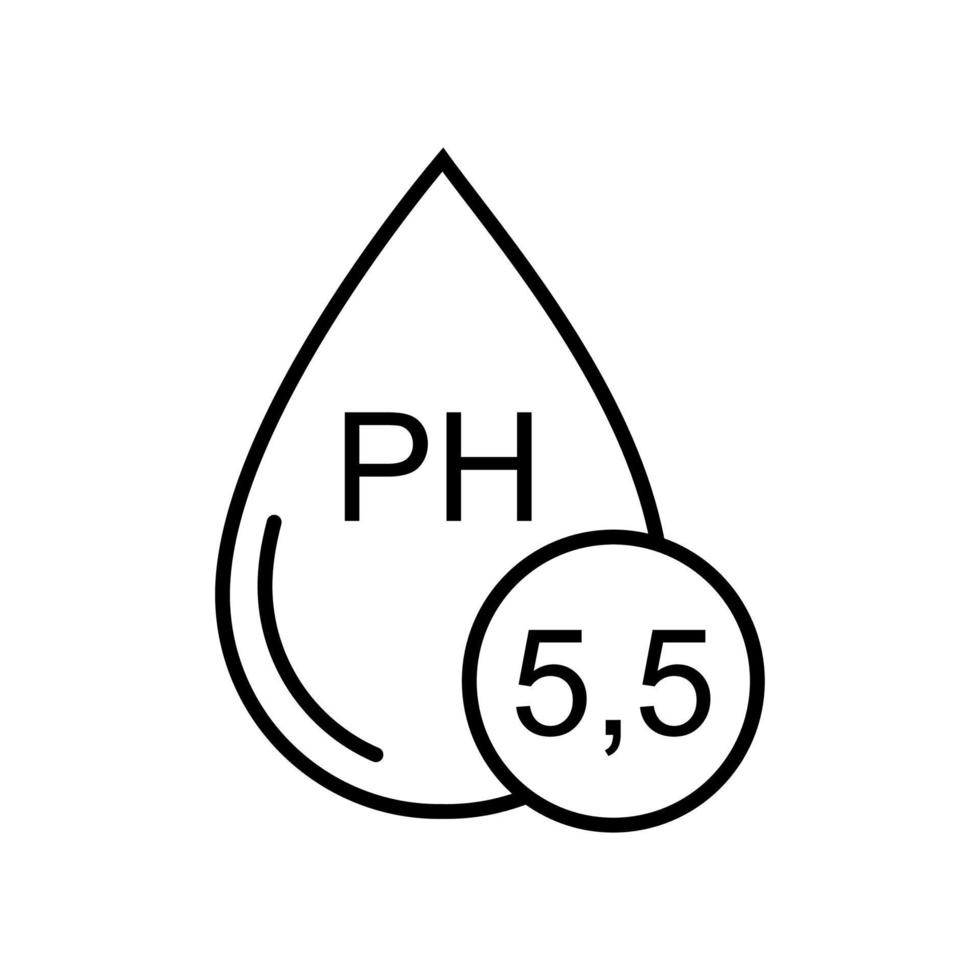 Symbol für neutralen pH-Wert 5,5 vektor