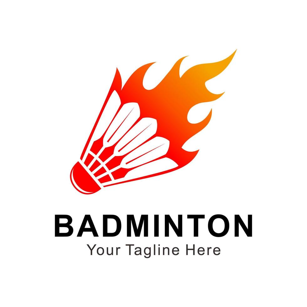Badminton-Federball-Logo vektor