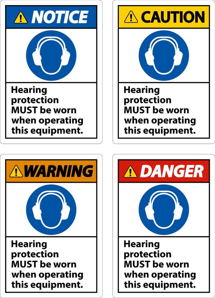 Gehörschutz muss getragen werden vektor