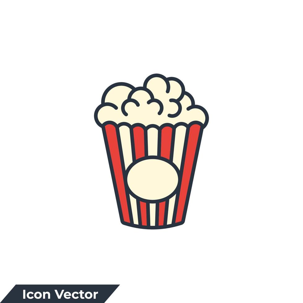 Popcorn-Symbol-Logo-Vektor-Illustration. Popcorn-Symbolvorlage für Grafik- und Webdesign-Sammlung vektor