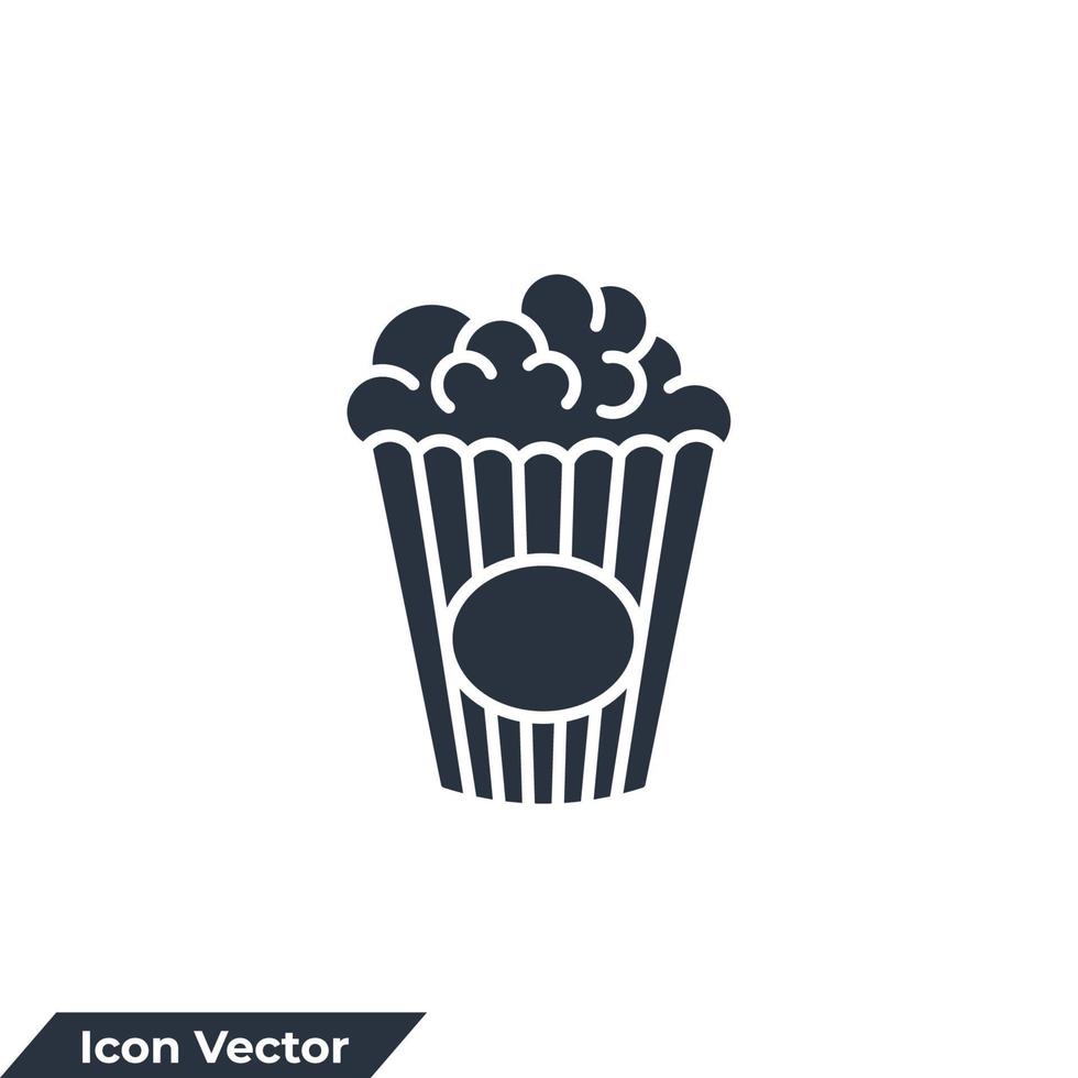 Popcorn-Symbol-Logo-Vektor-Illustration. Popcorn-Symbolvorlage für Grafik- und Webdesign-Sammlung vektor