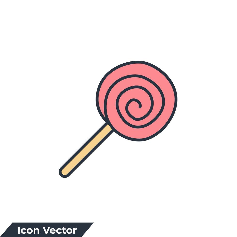 Lollipop-Symbol-Logo-Vektor-Illustration. spiralförmige Lollipop-Symbolvorlage für Grafik- und Webdesign-Sammlung vektor