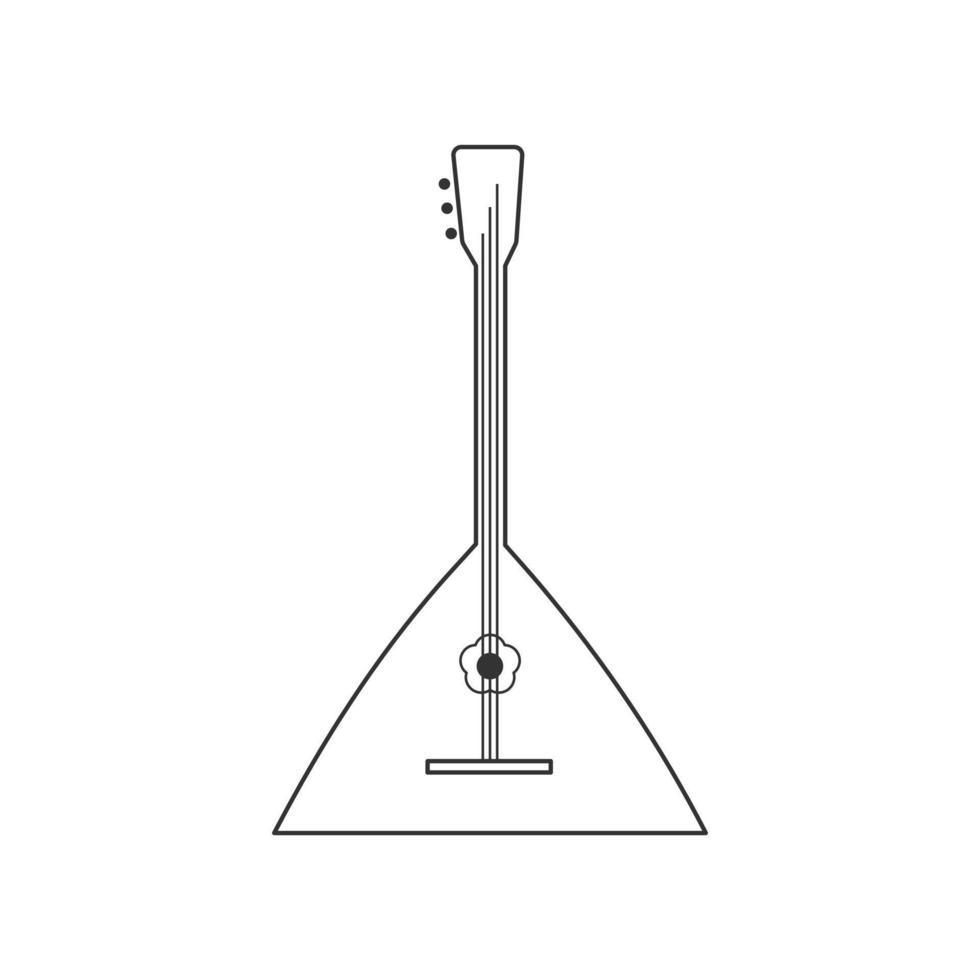 balalajka svart och vit ikon. isolerat vektor sträng sjuk.