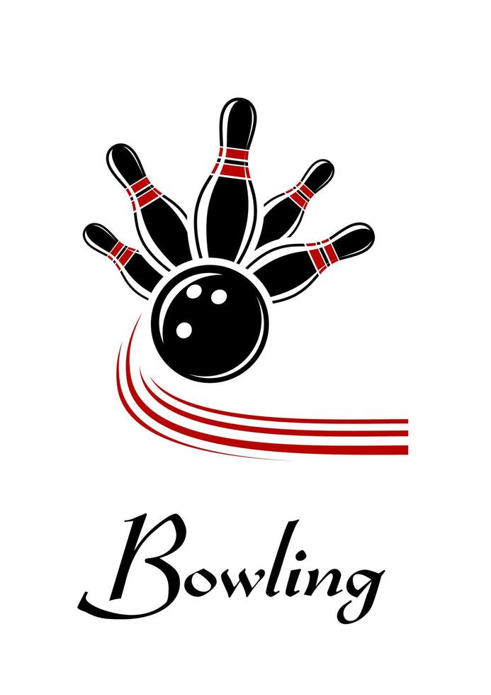 Bowling-Sport-Symbol vektor