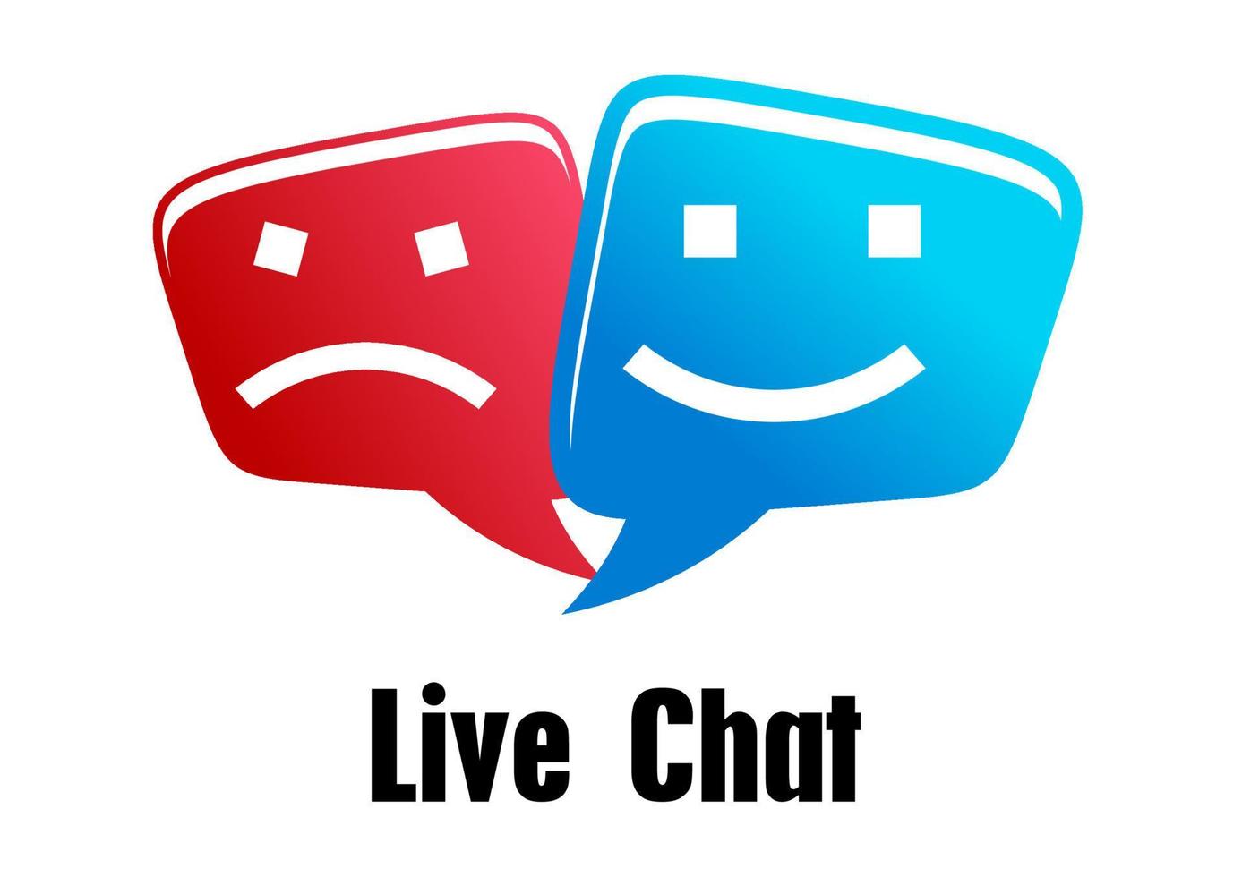 Live-Chat-Symbol vektor