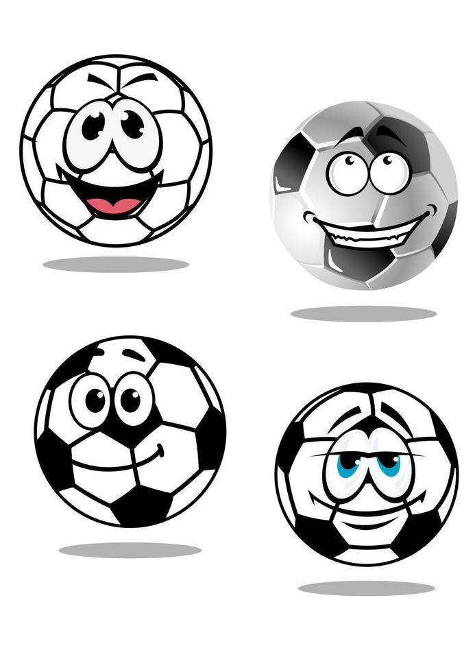 Cartoon-Fußball- oder Fußballfiguren vektor