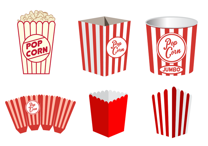 Free Popcorn Box Vektor