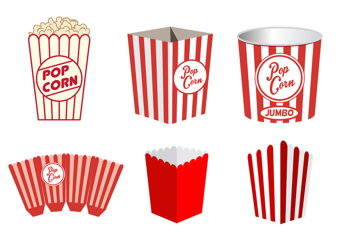 Gratis Popcorn Box Vector