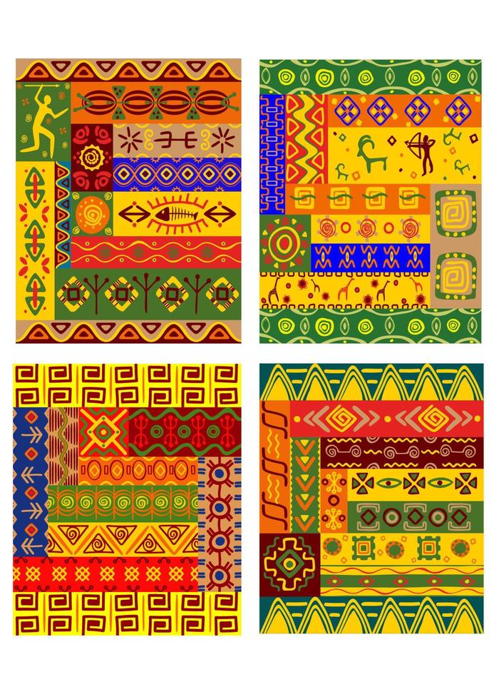 etnisk abstrakt mönster i afrikansk stil vektor