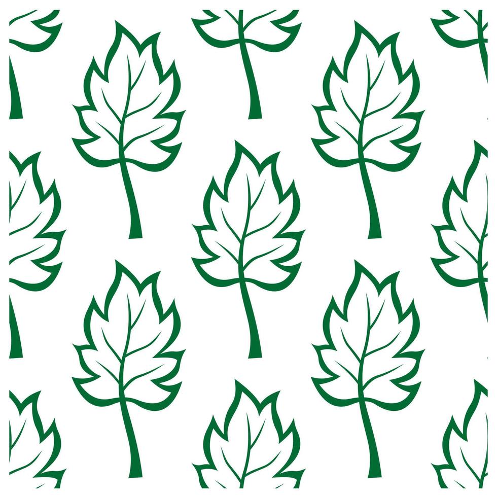 nahtloses Muster aus grünen Blättern vektor