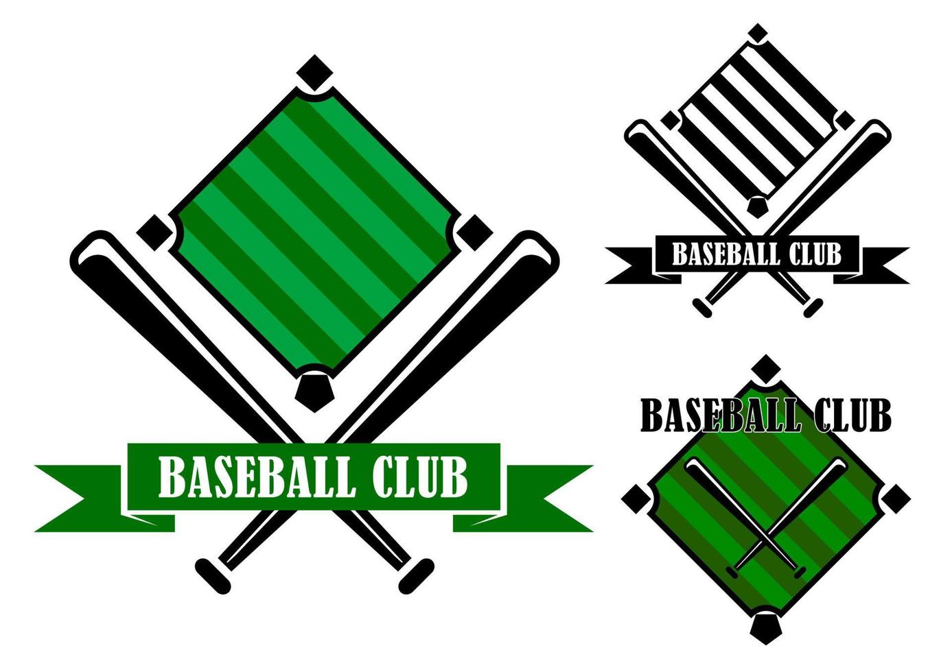 Embleme oder Abzeichen von Baseballclubs vektor