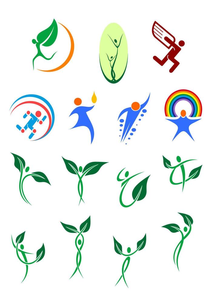 eco vänlig och miljö skydd symboler vektor