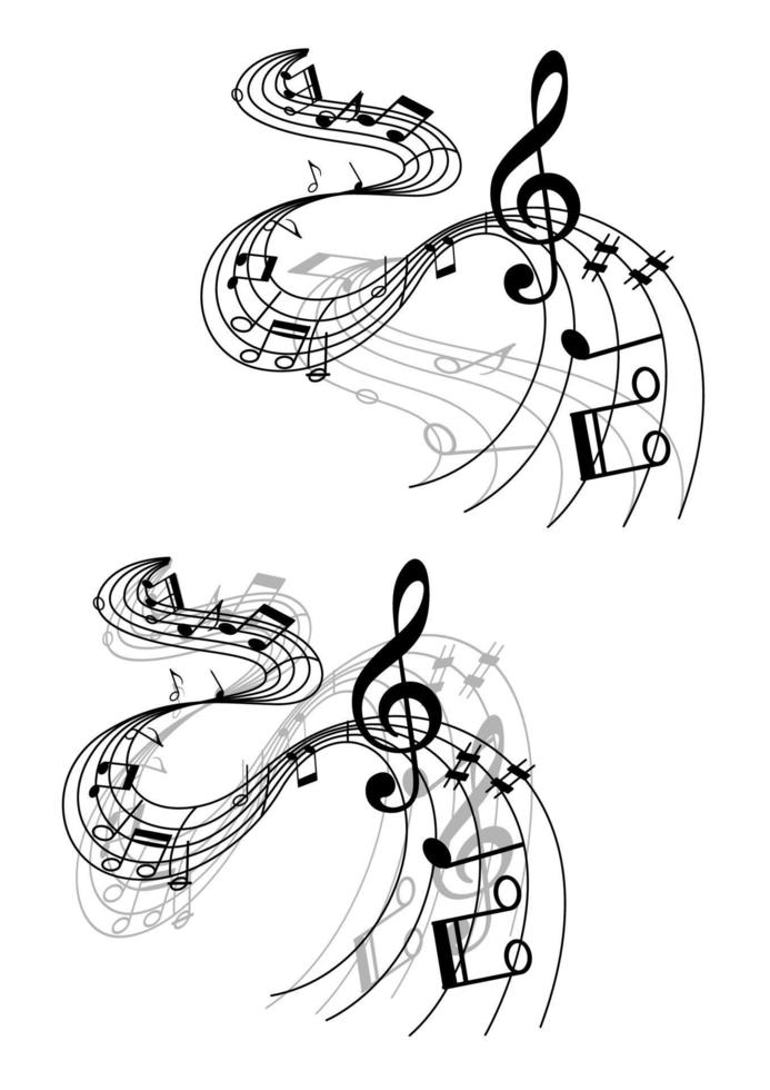abstrakt musikalisk mönster vektor