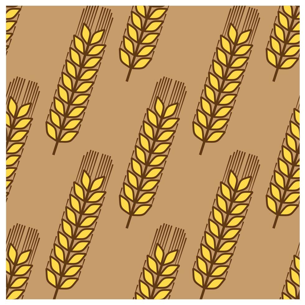 Nahtloses Muster von Weizenähren vektor