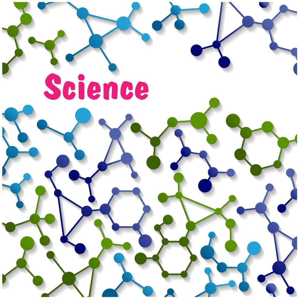 färgrik vetenskap bakgrund mönster vektor