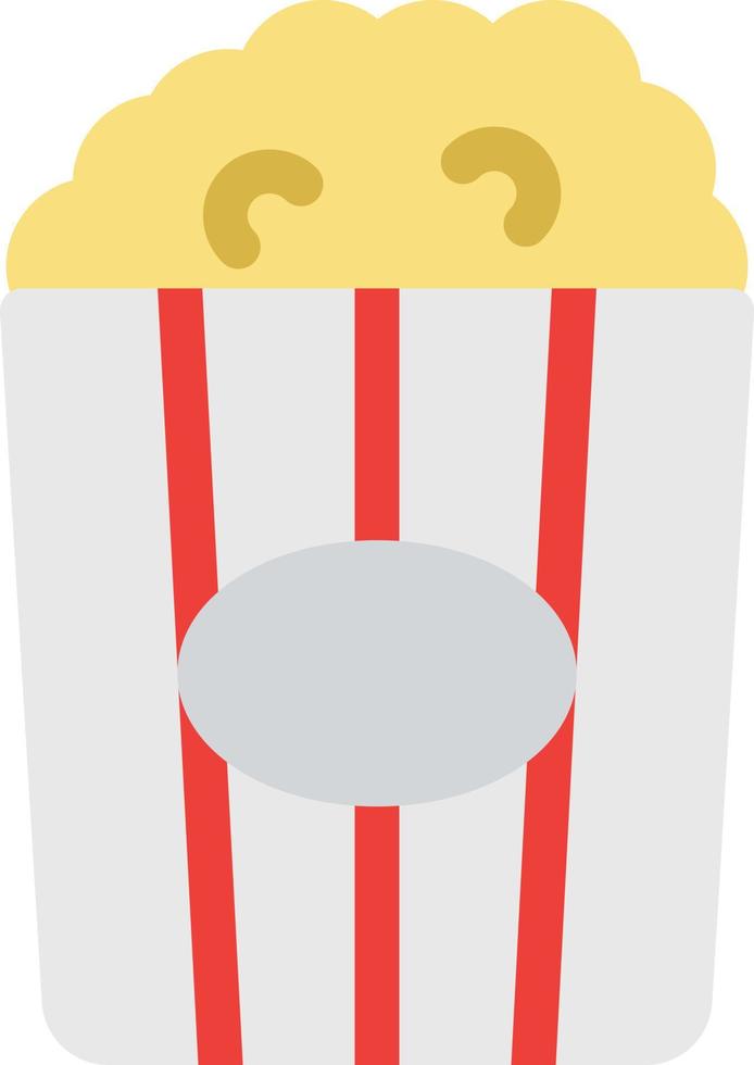 popcorn-vektorillustration auf einem hintergrund. hochwertige symbole. vektorikonen für konzept und grafikdesign. vektor