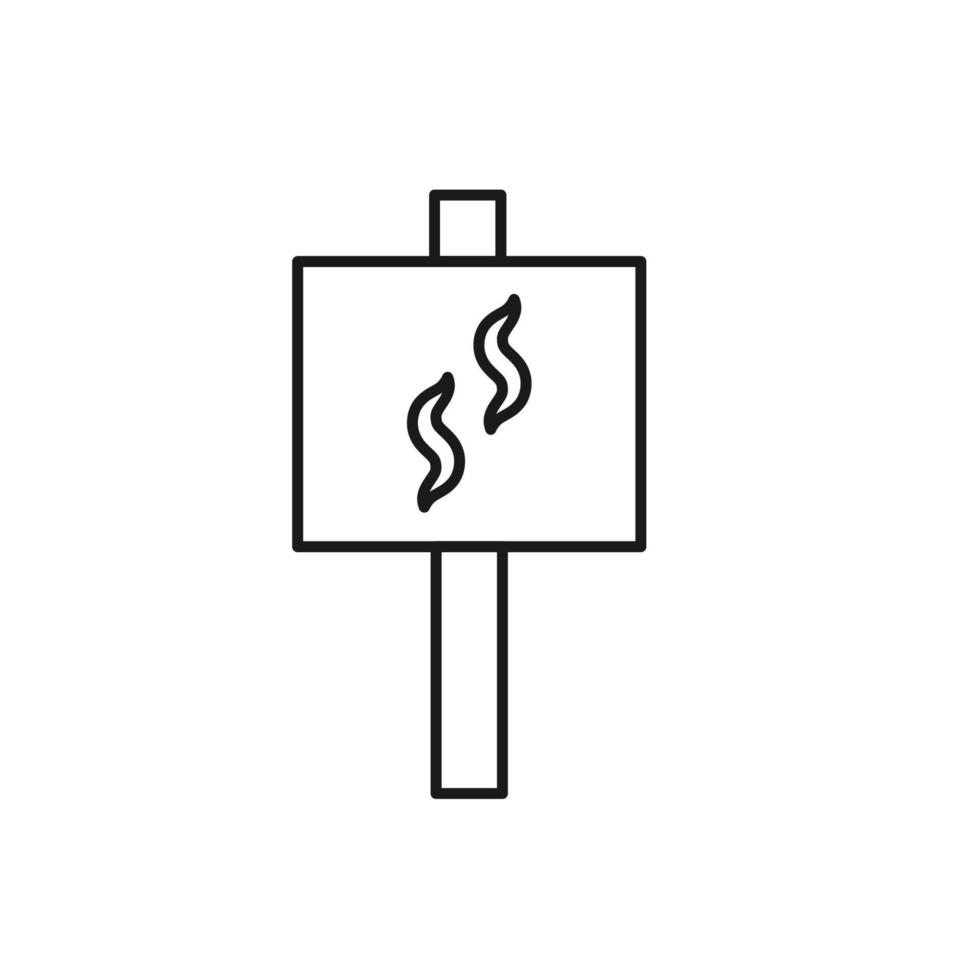 vektor översikt symbol lämplig för internet sidor, webbplatser, butiker, butiker, social nätverk. redigerbar stroke. linje ikon av rök på baner