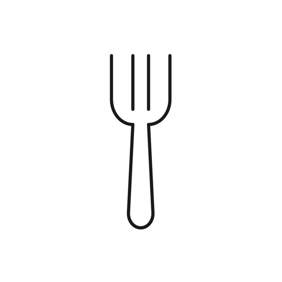 vektor översikt symbol lämplig för internet sidor, webbplatser, butiker, butiker, social nätverk. redigerbar stroke. linje ikon av gaffel