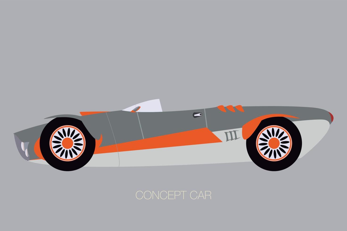 Future Concept Super Car, Seitenansicht des Autos vektor