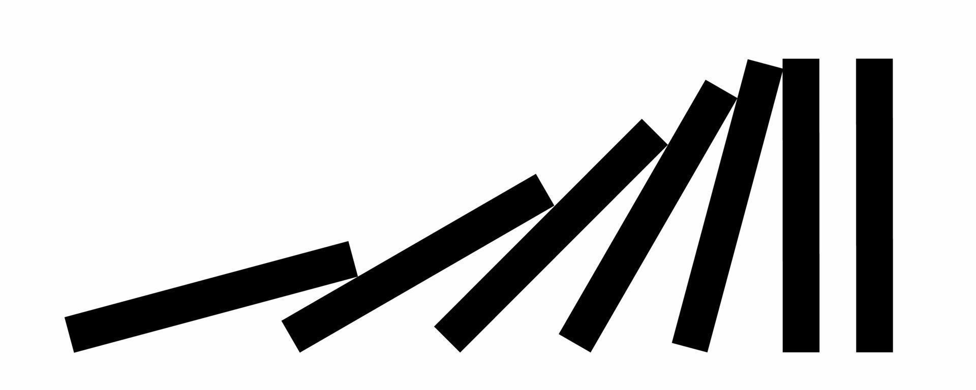 Domino-Effekt-Symbol isoliert auf weißem Hintergrund vektor