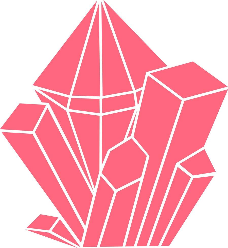 bunte Kristallikone. Juwelen Schatz Diamanten Vektor-Illustration vektor