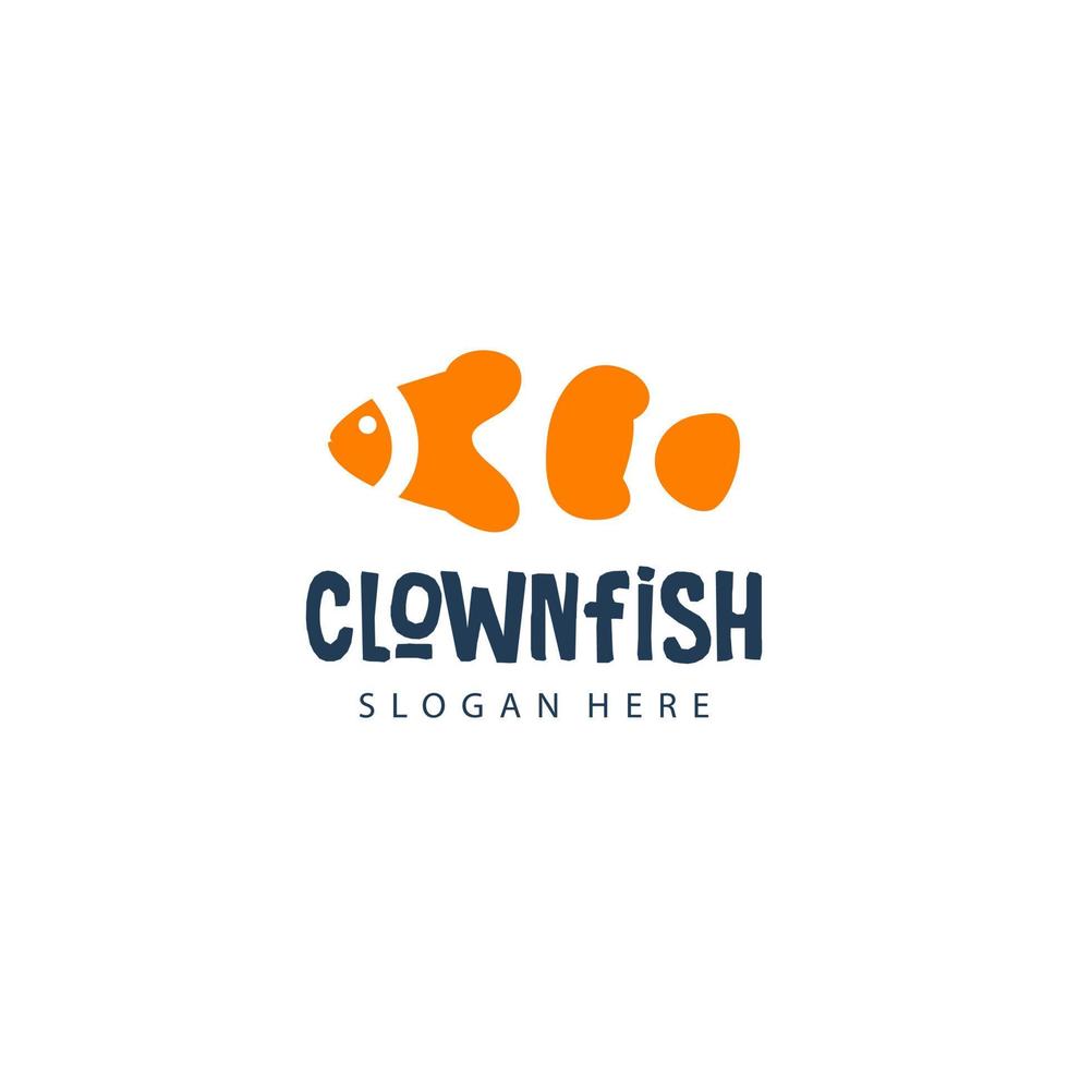 clown fisk logotyp design vektor